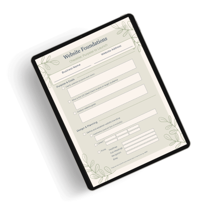 Website Foundations Checklist digital product