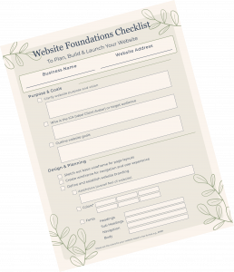 image of the website checklist