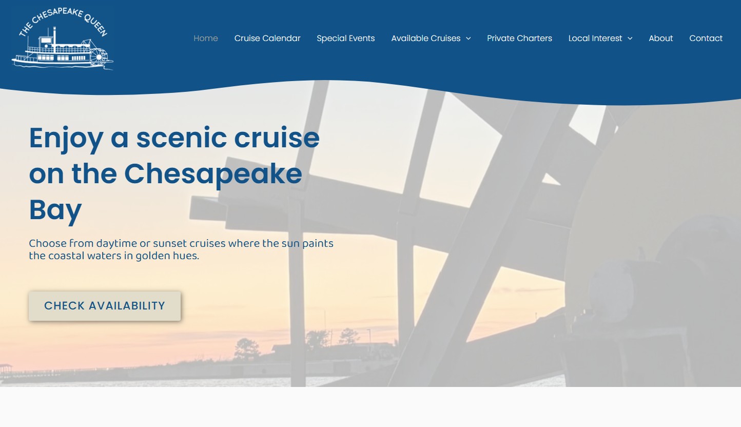 Home page for The Chesapeake Queen